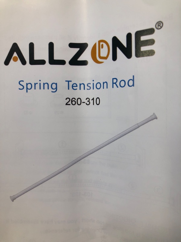 Photo 2 of ALLZONE Heavy Duty Tension Curtain Rod for Windows, 82 to 121 Inches, Room Divider Adjustable Pole for Patio, Bedroom, balcony, Hold Up Blackout Curtains and Non-Slip, White White 82-121 Inches