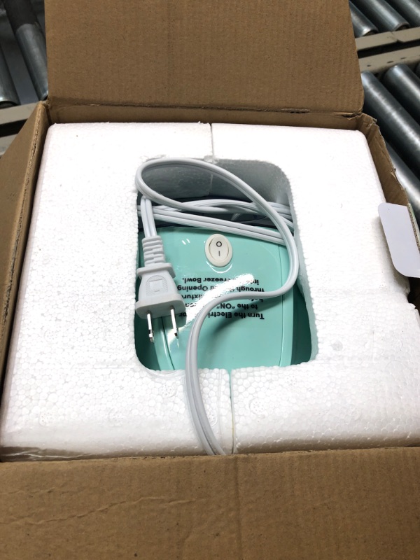 Photo 1 of Americana EIM-1400M 1.5 Qt Freezer Bowl Automatic Easy Homemade Electric Ice Cream Maker, Ingredient Chute, On/Off Switch, No Salt Needed, Creamy Ice Cream, Gelato, Frozen Yogurt, Sorbet, Recipe Book Motor 1.5 Quart Mint