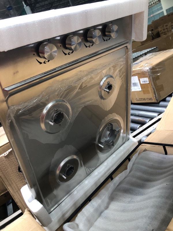 Photo 4 of ***FOR PARTS ONLY*** 24?x20? Built in Gas Cooktop 4 Burners Stainless Steel Stove with NG/LPG Conversion Kit Thermocouple Protection and Easy to Clean (20Wx24L)