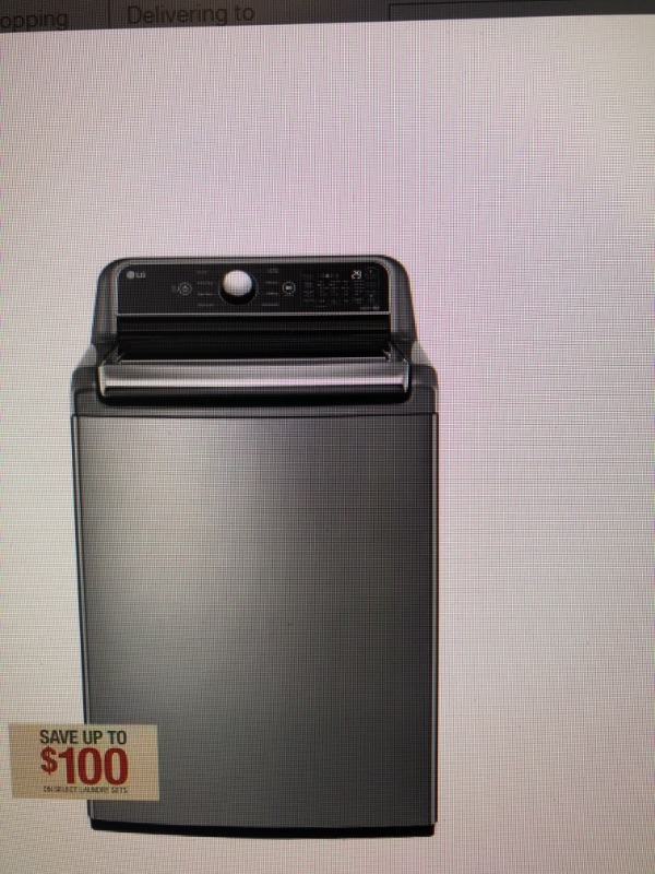 Photo 1 of Lg 5.5 Cu. Ft. SMART Top Load Washer in Graphite Steel with Impeller, NeveRust Drum and TurboWash3D Technology
