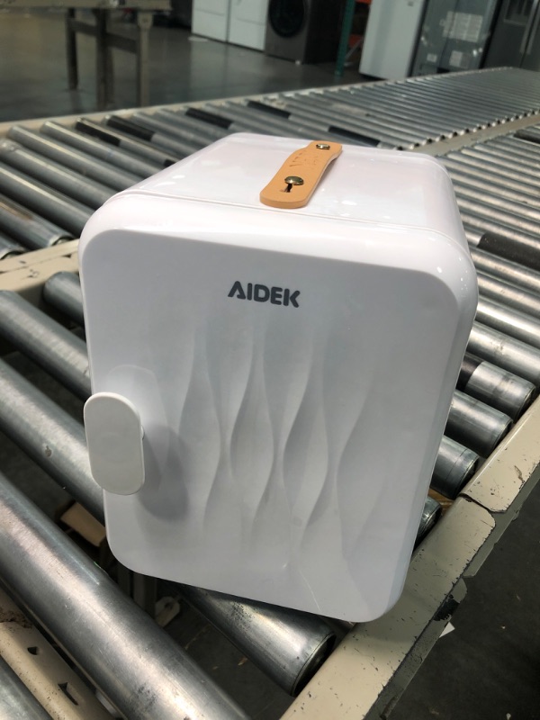 Photo 1 of Aidek Cosmetic Mini Fridge for Skin Care/Makeup, 4L Portable Beauty Fridges DIY Shelves for Bedroom, Dorm, Office, Small Refrigerator, AC/DC12v Car Cooler for Desktop and Travel (Frost White)