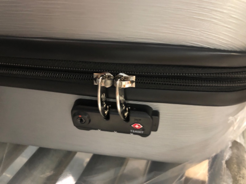 Photo 1 of Coolife Luggage Suitcase PC+ABS with TSA Lock Spinner Carry on Hardshell Lightweight 20in 24in 28in(sliver, S(20in_carry on)) sliver S(20in_carry on)