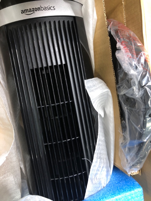 Photo 3 of Amazon Basics Oscillating 3 Speed Tower Fan with Remote