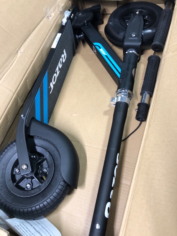 Photo 3 of Razor A5 Air Kick Scooter for Kids Ages 8+ - Extra-Long Deck, 8" Pneumatic Rubber Wheels, Foldable, Anti-Rattle Handlebars, For Riders up to 220 lbs