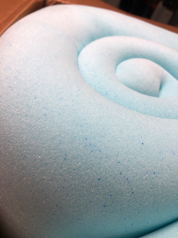 View 4 of ELEMUSE Dual Layer 4 Inch Memory Foam Mattress Topper King, 2 Inch Cooling Gel Memory Foam Plus 2 Inch Bamboo Pillow Top Cover, Comfort Support Back Pain Relief King White