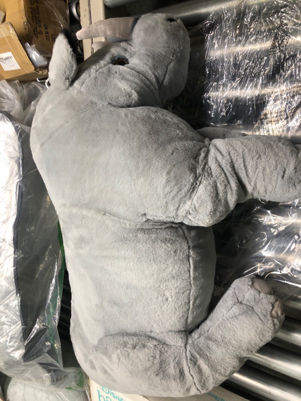 Photo 3 of Wild Republic Jumbo rhino Plush, Giant Stuffed Animal, Plush Toy, Gifts for Kids, 30 Inches