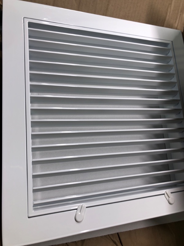 Photo 3 of 8" X 8" Aluminum Return Filter Grille - Easy Airflow - Linear Bar Grilles [Outer Dimensions: 9.75w X 9.75h] 8 x 8