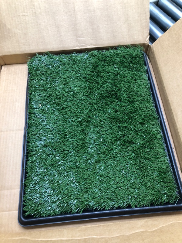 Photo 2 of Artificial Grass Puppy Pad for Dogs and Small Pets – Portable Training Pad with Tray – Dog Housebreaking Supplies by PETMAKER (16" x 20") Small 3-Layer System