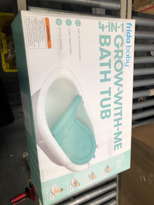 Photo 3 of 4-in-1 Grow-with-Me Bath Tub by Frida Baby Transforms Infant Bathtub to Toddler Bath Seat with Backrest for Assisted Sitting in Tub