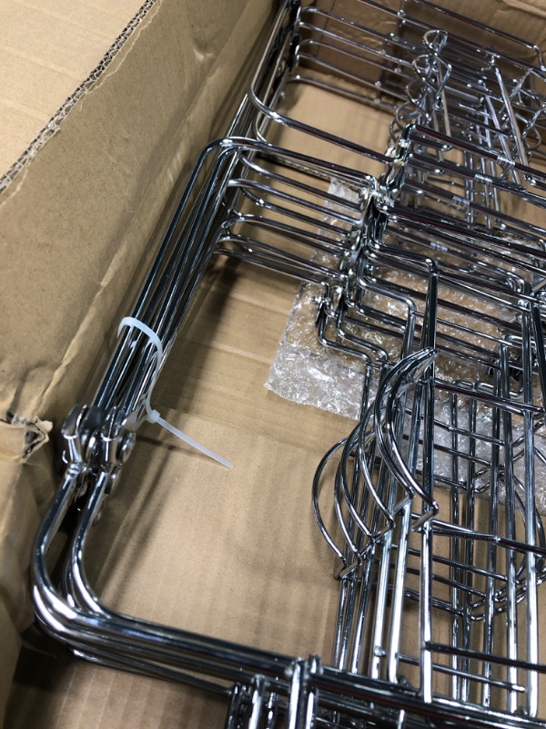 Photo 5 of 6 Pack Buffet Wire Rack Folding Chafing Stand Chrome Frame Serving Trays Food Warmer | Easy Foldable Collapsible for Storage & Reuse for Home Party, Wedding and Birthday Party Event Catering Supplies