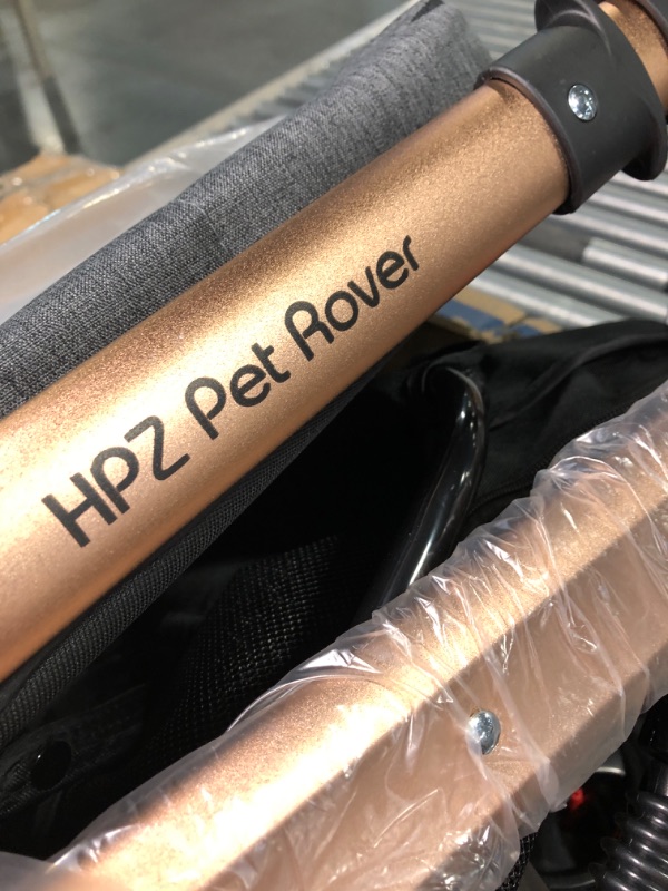 Photo 1 of HPZ Pet Rover Titan-HD Premium Super-Sized Dog/Cat/Pet Stroller SUV Travel Carriage/w Access Ramp/100Lbs Capacity/Pumpless Rubber Wheels/Aluminum Frame for Small, Med, Large, XL Pets (Black)