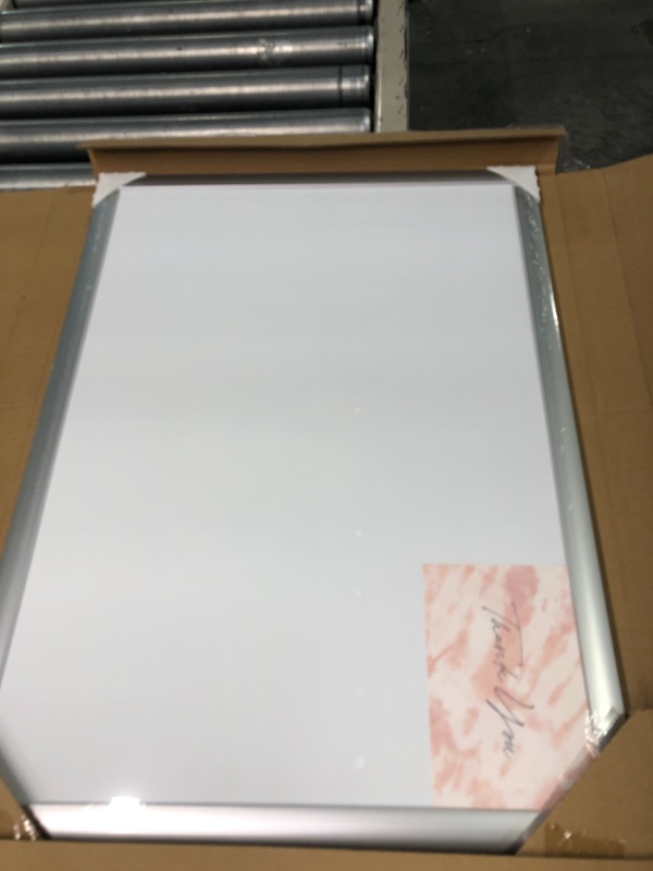 Photo 2 of U Brands Magnetic Dry Erase Board, 17 x 23 Inches, Silver Aluminum Frame (070U00-01) 23" x 17" Silver