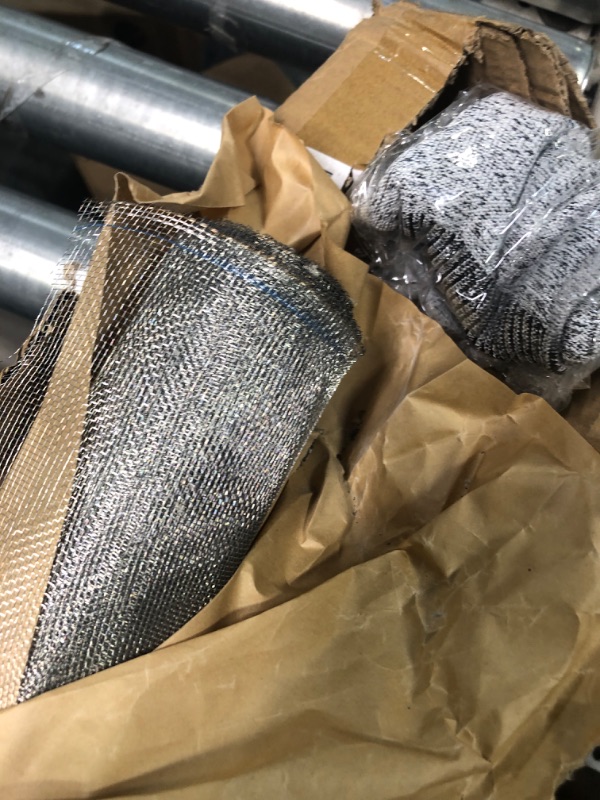 Photo 3 of 304 Stainless Steel Mesh Window Screen Roll 47" x 200" with Stab Resistant Gloves, Pet Proof Window Screen Replacement, Durable Wire Mesh Screen for Home and Office (47" x 200")
