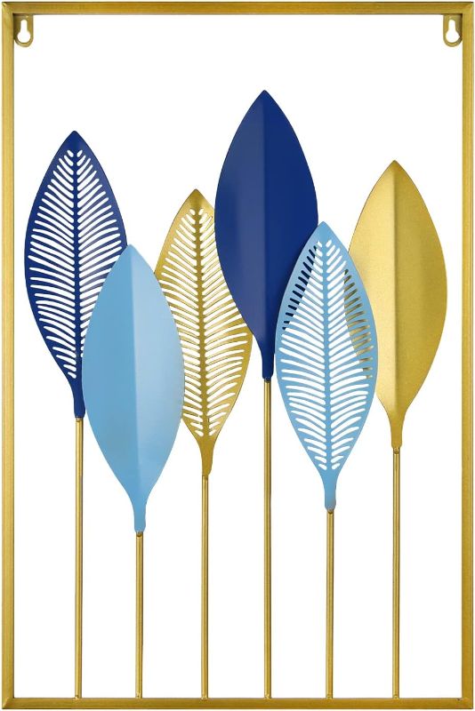 Photo 1 of 4.0 4.0 out of 5 stars 26 Reviews
NSSZNUS Metal Wall Decor Art Leaf Metal Leaf 24" x 16" Hanging Decor Leaves Metal Wall Decor with Frame Sculpture for Dinning Room living room Office Wall Decor Home (Leaves)