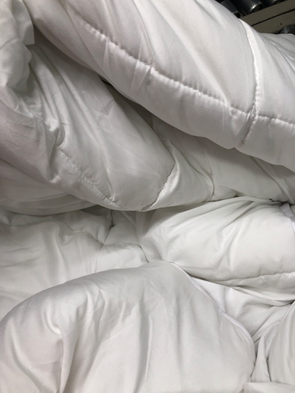 Photo 2 of ABOUTABED King Bedding Comforter Duvet Insert - All Season Goose Down Alternative - Ultra Soft Quilted Comforters with Corner Tabs- Hotel Collection Machine Washable?Solid White, King? Solid White King