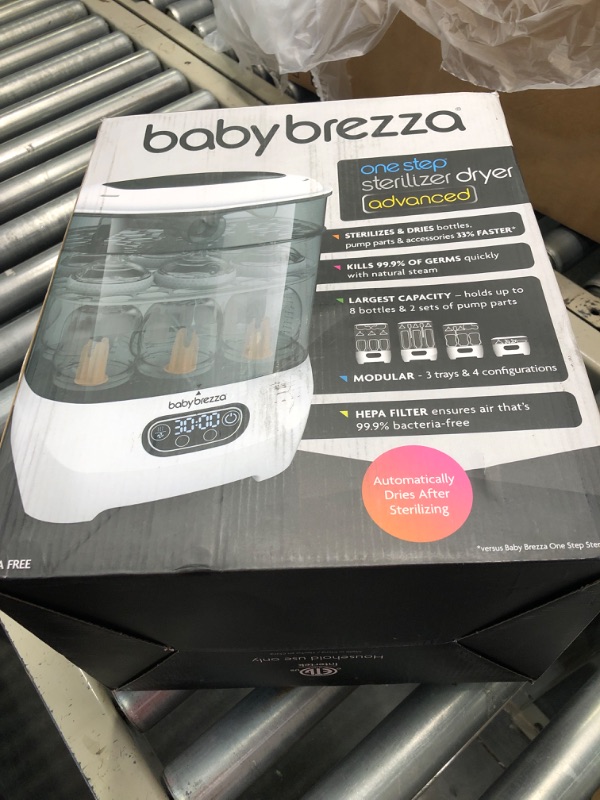 Photo 5 of Baby Brezza Baby Bottle Sterilizer and Dryer Advanced – Electric Steam Sterilization Machine – Universal Sterilizing for All Bottles: Plastic + Glass + Pacifiers + Breast Pump Parts - HEPA Filtration