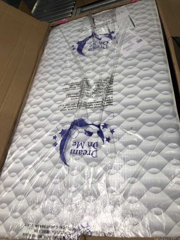 Photo 2 of Dream On Me Twilight 5” 88 Coil Innerspring Crib and Toddler Mattress, Grey Waterproof Vinyl Cover, Greenguard Gold & JPMA Certified, 10 Years Manufacture Warranty, Made in U.S.A, Removable Cover