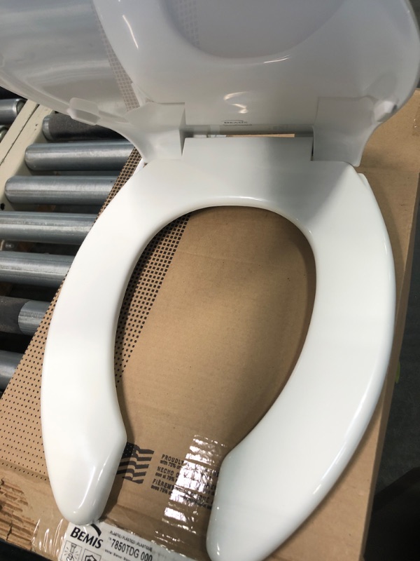 Photo 4 of Bemis 7850TDG Elongated Plastic Toilet Seat - White