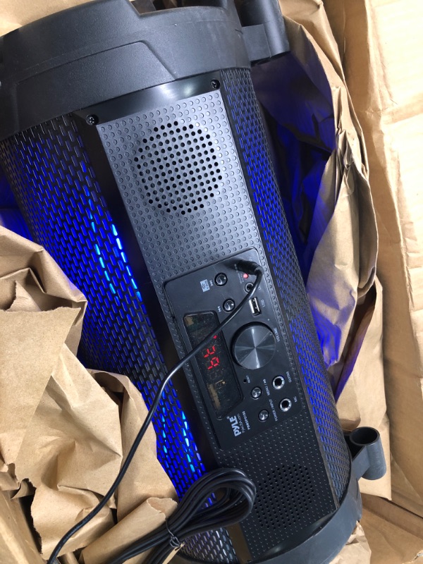 Photo 1 of Portable Bluetooth Speaker with Subwoofer, Wireless Speakers with Booming Bass, FM Radio, RGB Lights, EQ, Stereo Sound, 10H Playtime, 30W Loud Speaker for Home, Outdoor, Party, Camping, Travel