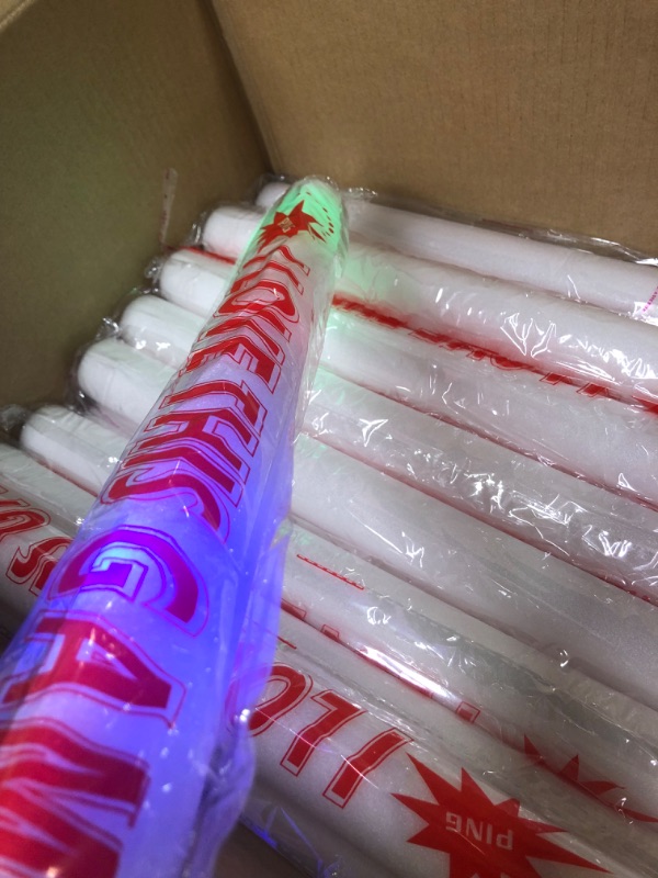 Photo 2 of HONLYNE 50PCS Foam Glow Sticks with 3 Modes Colorful Flashing, LED Light Stick Gift, Comes with , Glow Sticks Party Pack for Wedding, Raves, Concert, Party, Halloween Party Supplie50 Pack