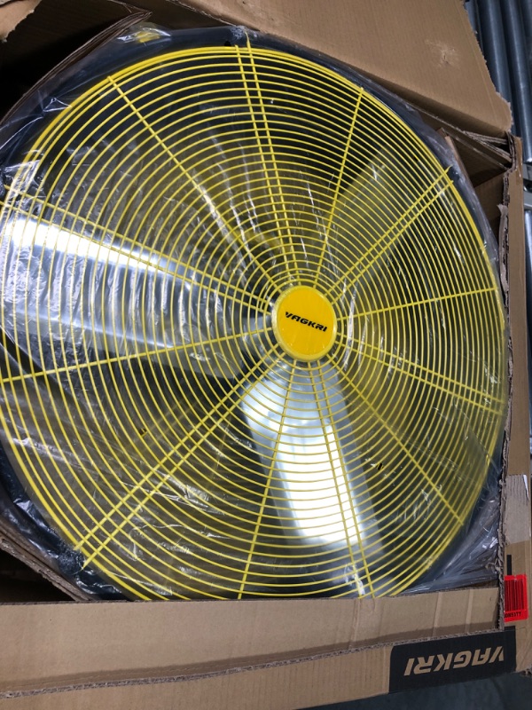 Photo 3 of ***FOR PARTS ONLY - MISSING PARTS*** VAGKRI 24 Inch Industrial Drum Fan, 320W High Velocity Floor Fan, 3 Speed Heavy Duty Metal Air Circulator, 360° Tilt with Casters Handle ETL Standard for Patios, Warehouse, Commercial, Basement