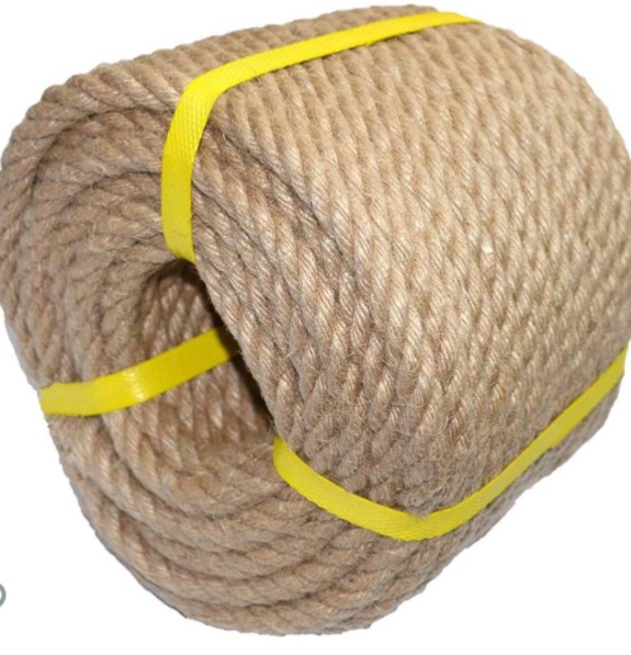 Photo 1 of 100% Natural Hemp Rope Twisted Strong Jute Rope 50. Feet 1/2 Inch 4 Ply Hemp Rope All Purpose Cord for Crafts, Home Decorative Landscaping Hanging Swing Rope