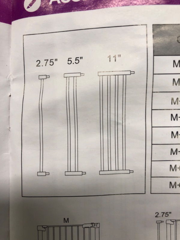 Photo 2 of Baby Gate Extensions, 3 Different Sizes (11, 5 1/2, 3 W inches by 30 H)