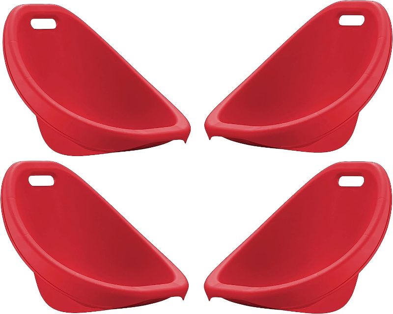 Photo 1 of American Plastic Toys Little Kids (4-Pack, Red), Stackable, Lightweight, & Portable, Reading, Gaming, TV, Outdoor & Indoor, 50lb Max Scoop Rocker