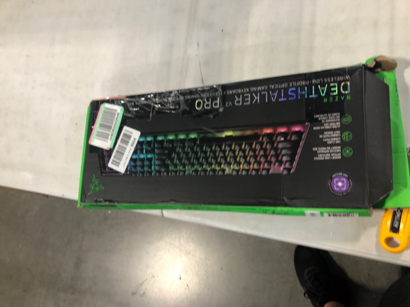 Photo 2 of Razer DeathStalker V2 Pro Wireless Gaming Keyboard: Low-Profile Optical Switches - Clicky Purple - HyperSpeed Wireless & Bluetooth 5.0-40 Hr Battery - Ultra-Durable Coated Keycaps - Chroma RGB DeathStalker V2 Pro Clicky Optical Switch