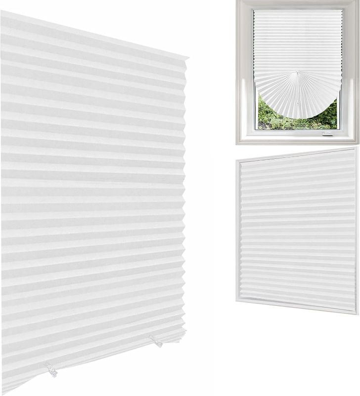 Photo 1 of 
Blinds for Windows Pleated Blinds Shades Light Filtering Temporary Blinds No Drill Cordless Mini Blinds for Windows Bedroom,Bathroom,Kitchen,Office