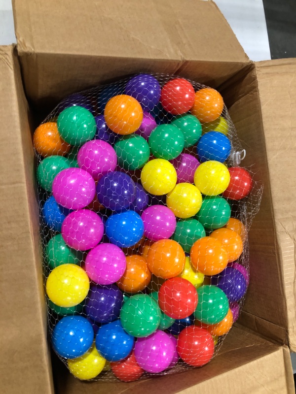 Photo 2 of 50 Soft Plastic Ball Pit Balls - Plastic Toy Balls for Kids - Ideal Baby Toddler Ball Pit, Ball Pit Play Tent, Baby Pool Water Toys, Kiddie Pool, Party Decoration, Photo Booth Props Rainbow Color