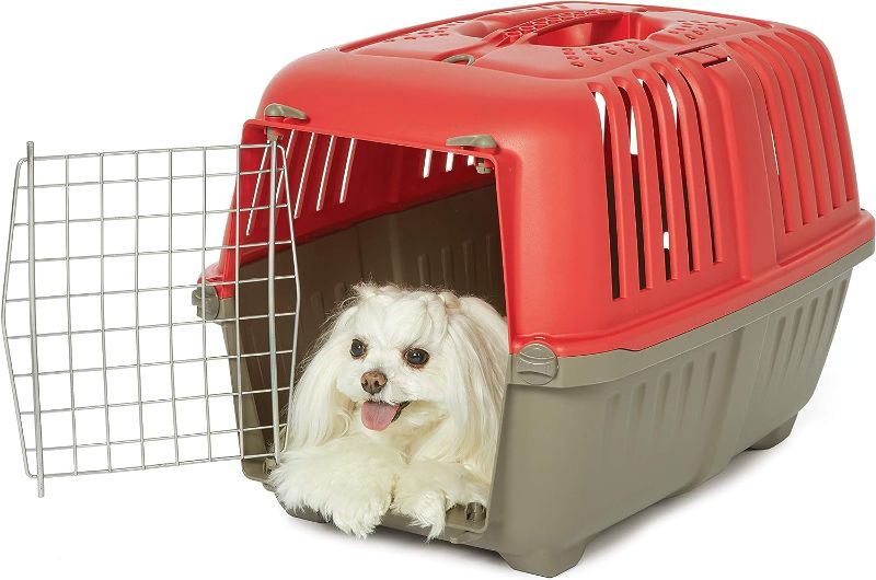 Photo 1 of 
MidWest Homes for Pets Spree Travel Pet Carrier, Dog Carrier Features Easy Assembly and Not The Tedious Nut & Bolt Assembly of Competitors, Red, 24-Inch.