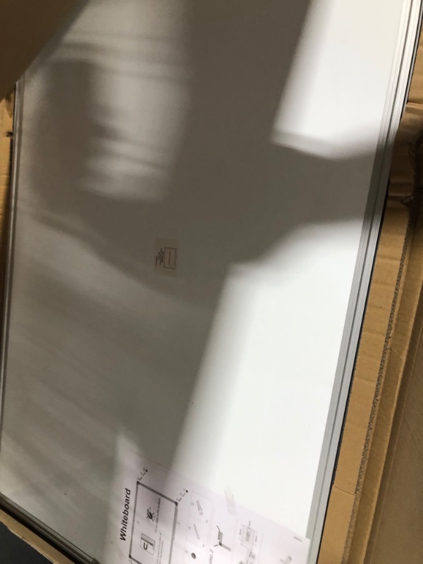 Photo 5 of DexBoard 24x36 inch Magnetic Dry Erase Board | Mall-Mounted Aluminum Frame White Board with Pen Tray| Dry Erase Marker Board for Office, School and Home Usage 36" x 24"