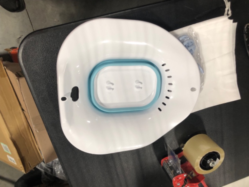 Photo 1 of Drop of DiviniTi Sitz Bath for Hemorrhoids Women - Sitz Bath for Postpartum Care - Yoni Steam Seat - Vaginial Steaming Kit - Collapsible, Drain Holes, Flusher Hose - Use w/Sitz Bath Salt