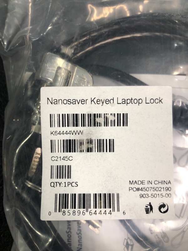 Photo 2 of Kensington NanoSaver Keyed Laptop Lock for Select HP and Lenovo Laptops (K64444WW)