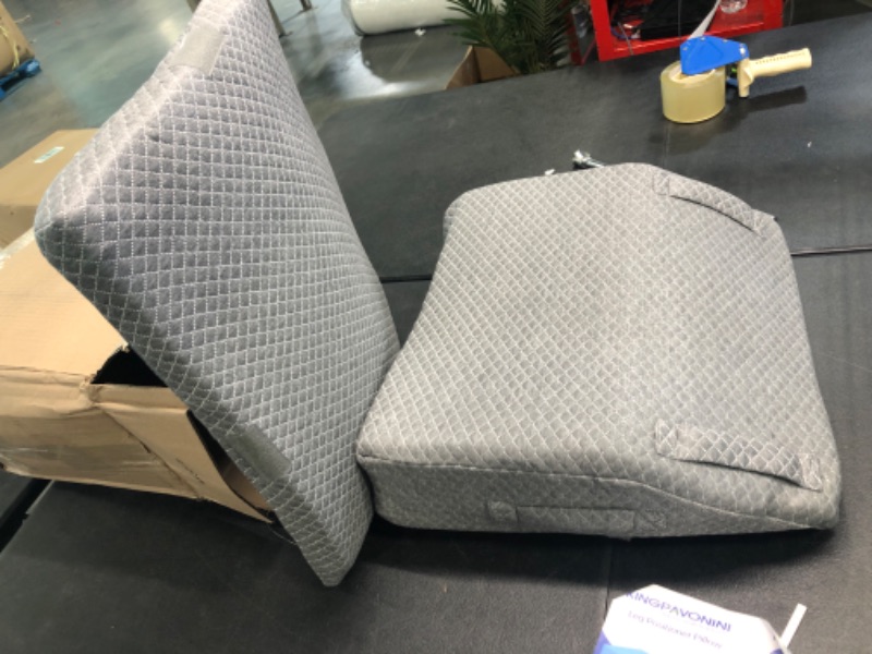 Photo 1 of Adjustable Leg Elevation Pillows for Swelling, Cooling Gel Memory Foam Wedge Pillows for After Surgery, Sciatica Back Knee Hip Ankles Pain Relief, Leg Pillows for Sleeping Blood Circulation