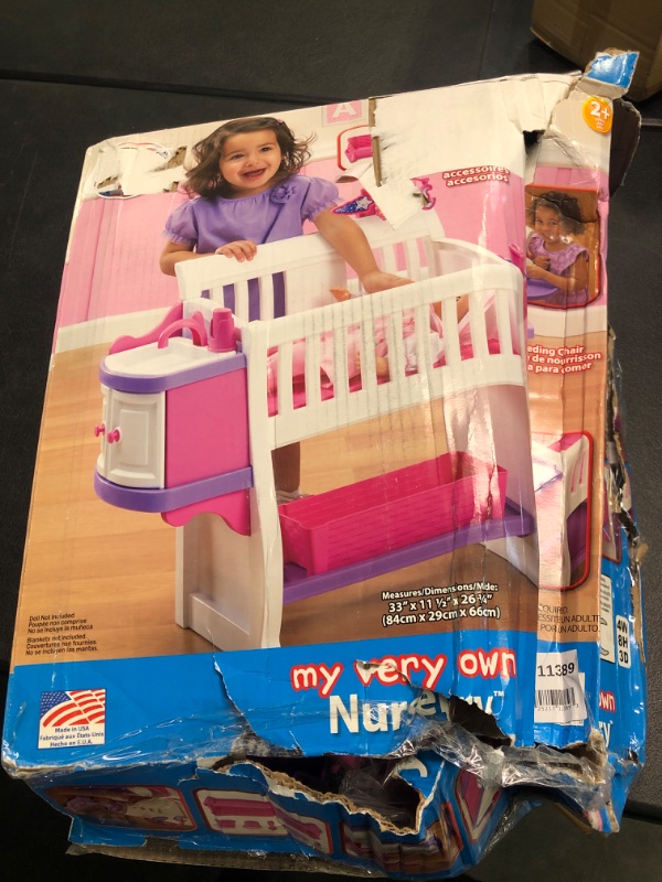 Photo 1 of American Plastic Toys Kids’ My Very Own Nursery Baby Doll Playset, Doll Furniture, Crib, Feeding Station, Learn to Nurture and Care, Durable and BPA-Free Plastic, for Children Ages 2+