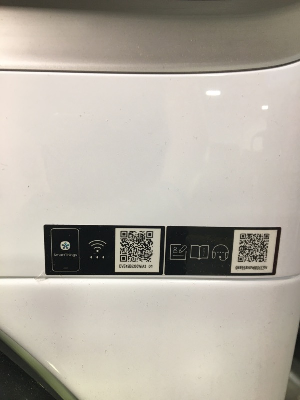 Photo 9 of 7.5 cu. ft. Smart Stackable Vented Electric Dryer with Steam Sanitize + in White
SAMSUNG DVE45B6300W
scratches 