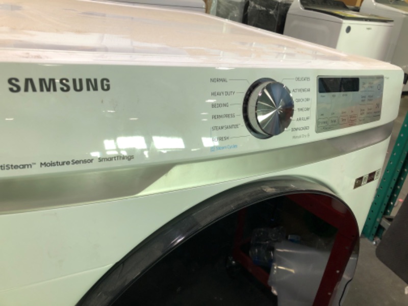 Photo 8 of 7.5 cu. ft. Smart Electric Dryer with Steam Sanitize+ in White
Samsung dve45b6300w/a3 