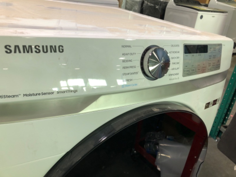 Photo 1 of 7.5 cu. ft. Smart Electric Dryer with Steam Sanitize+ in White
Samsung dve45b6300w/a3 