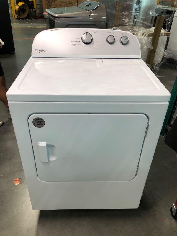 Photo 2 of Whirlpool 7-cu ft Reversible Side Swing Door Gas Dryer (White)
Item #670018

Model #WGD4815EW
small dents