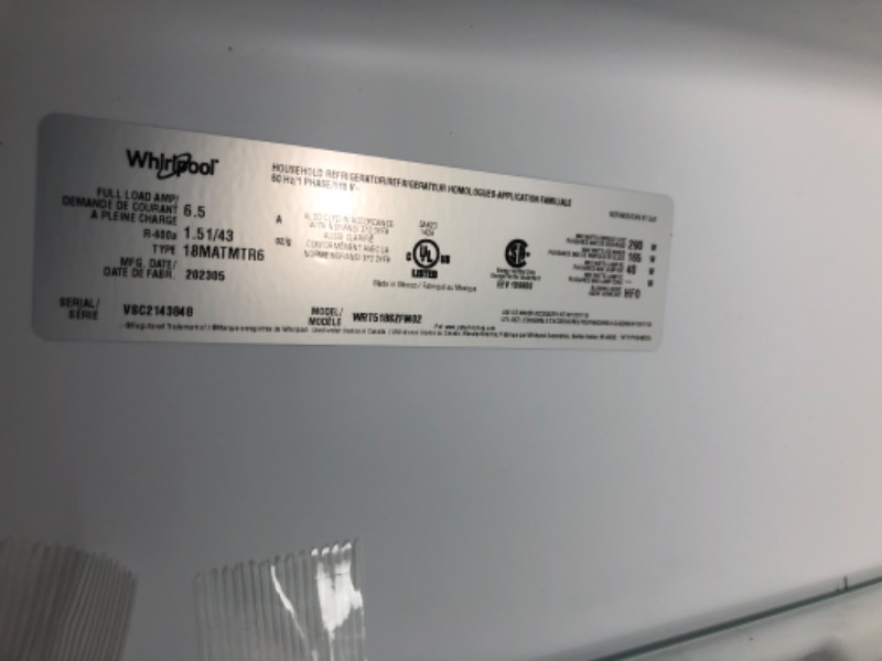 Photo 4 of Whirlpool 17.6-cu ft Top-Freezer Refrigerator (Monochromatic Stainless Steel)