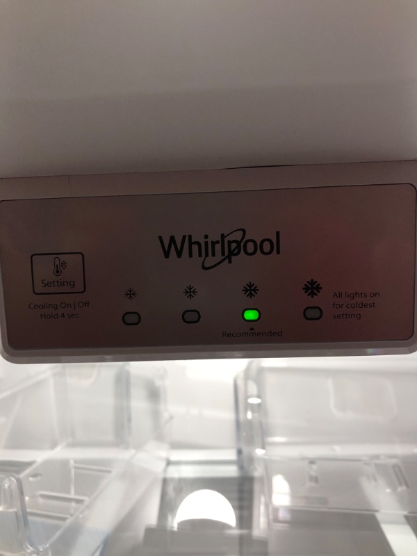Photo 10 of Whirlpool 17.6-cu ft Top-Freezer Refrigerator (Monochromatic Stainless Steel)
