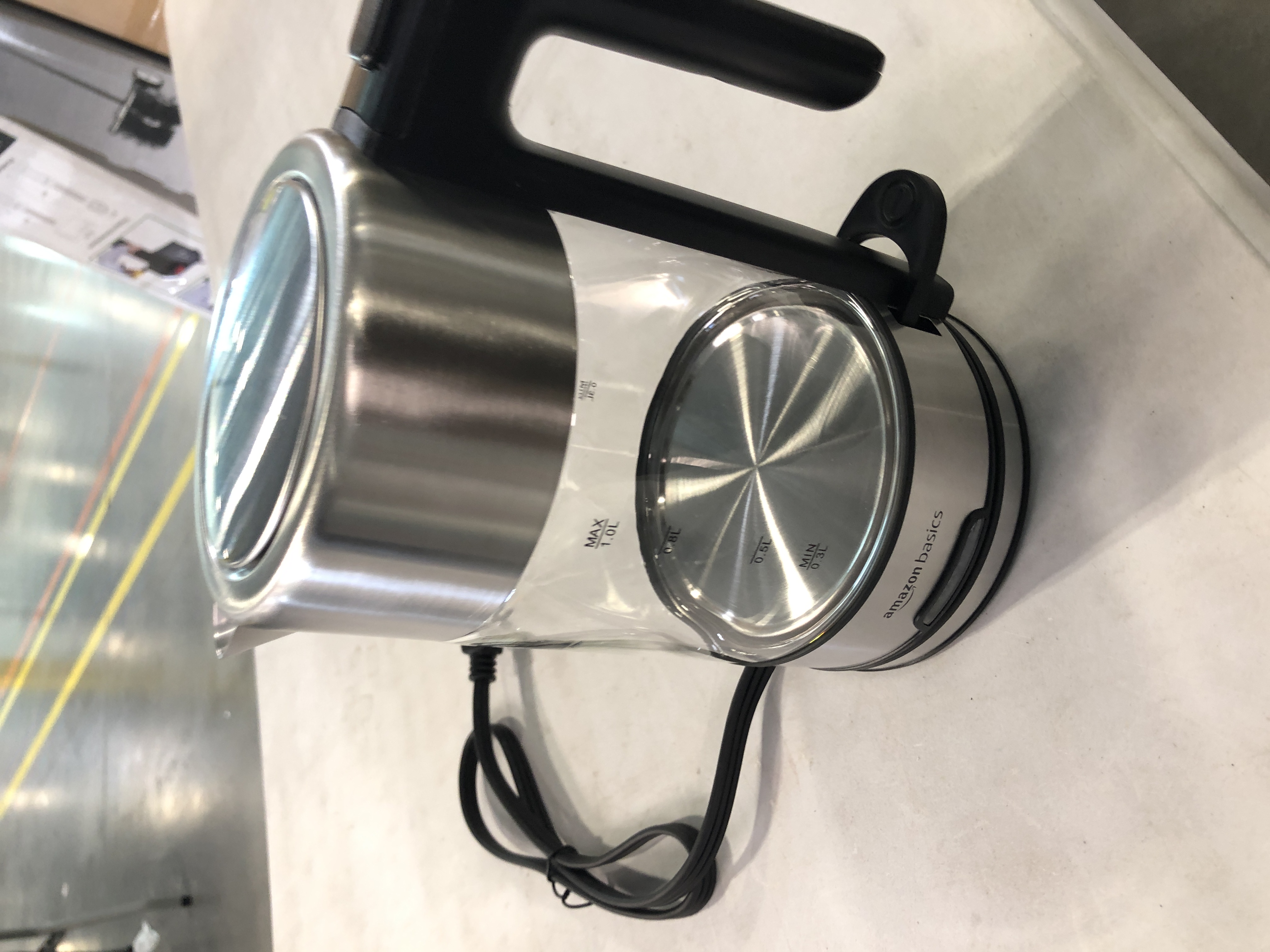 Photo 1 of Amazon Basics Electric Glass and Steel Kettle - 1.0 Liter