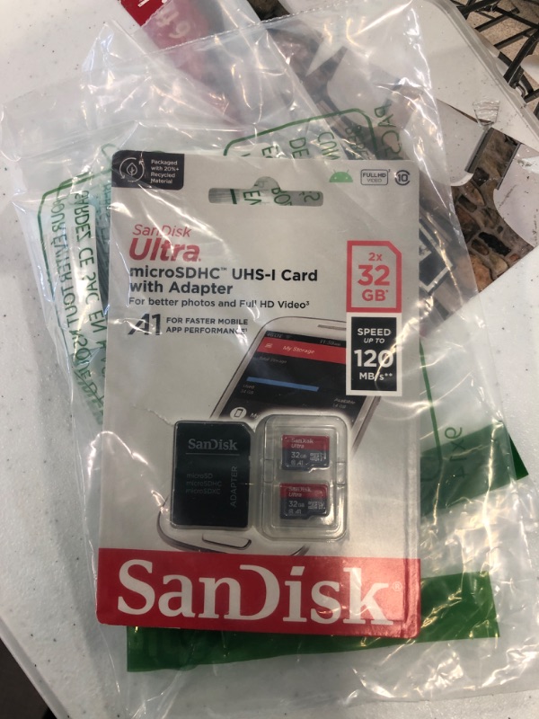 Photo 2 of SanDisk 32GB (Pack of 2) Ultra microSDHC UHS-I Memory Card (2x32GB) with Adapter - SDSQUA4-032G-GN6MT Previous Generation 32GB (2-Pack)