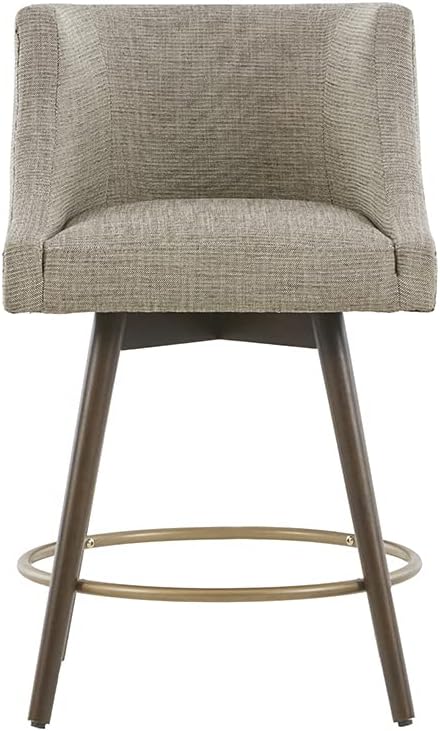 Photo 1 of Madison Park Transitional Mateo Swivel Counterstool with Grey Multi MP104-0944
