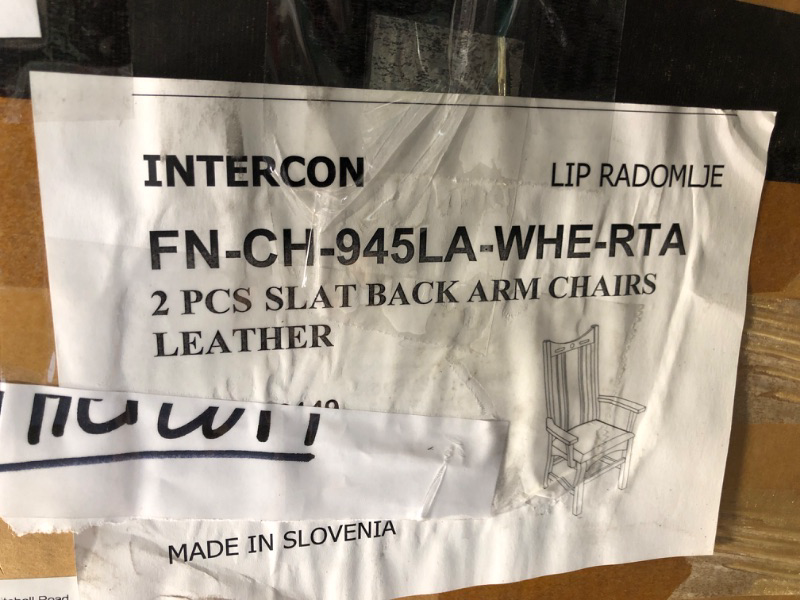 Photo 2 of intercon slat back arm chair w/leather set of 2 lip radomlje
NOT EXACT BUT SIMILAR TO THE PHOTOS