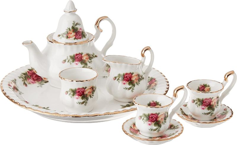 Photo 1 of Royal Albert Old Country Roses Le Petite 9-Piece Tea Set, Multi
