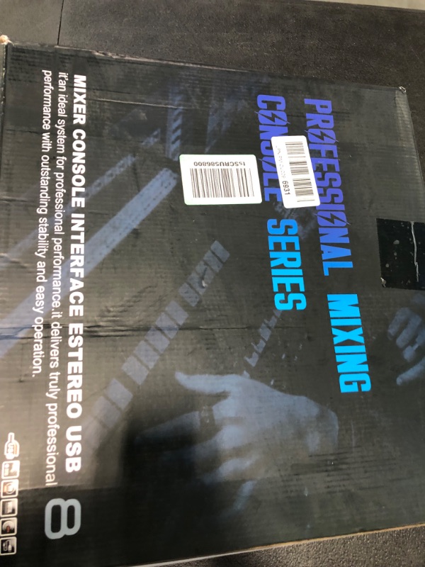 Photo 2 of 8-Channel Mixer - Professional DJ Mixer?Sound Board,Digital Mixer with Bluetooth, USB to PC Input & 48V Phantom Power Supply for Music, Podcast, Production, Streaming, Recording Studio, Gaming