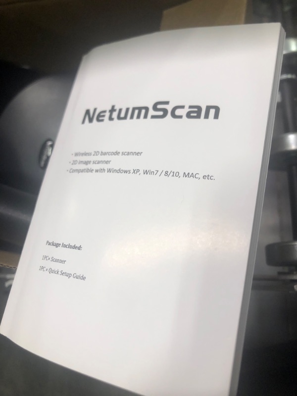 Photo 2 of Wireless 1D 2D Barcode Scanner with Stand, NetumScan Portable Automatic QR Code Scanner Supports Screen Scan Handheld CMOS Image Bar Code Reader with USB Receiver for Warehouse POS and Computer 1D & 2D Barcode Scanner